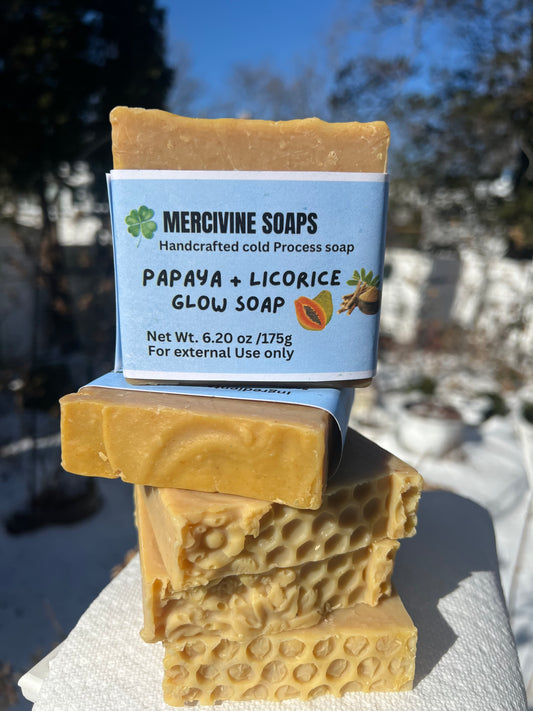 Papaya + Licorice Glow Soap XL size