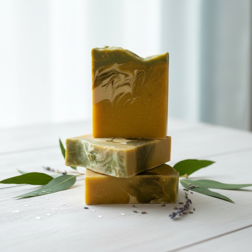 Buttercup Soap - Turmeric + 5 Herb Infused Olive Oil -