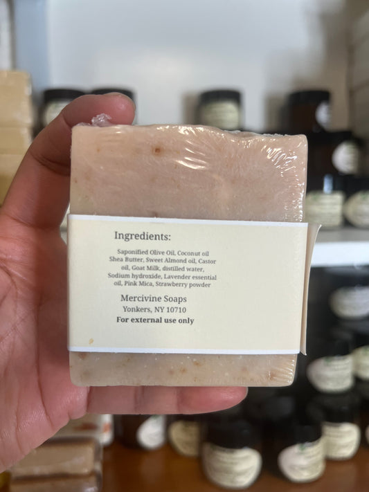 Strawberry Glow Soap with Goat Milk
