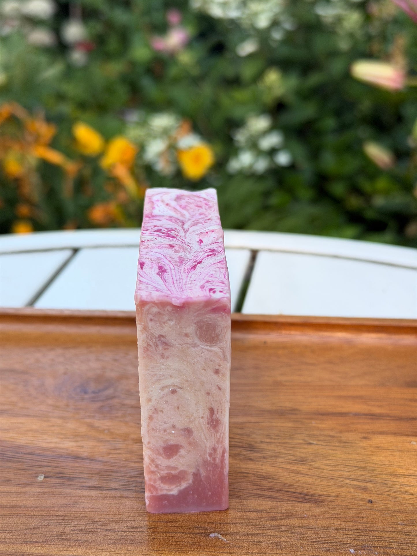 Pink Peony Tallow Soap/ Handmade Cold Process Soap
