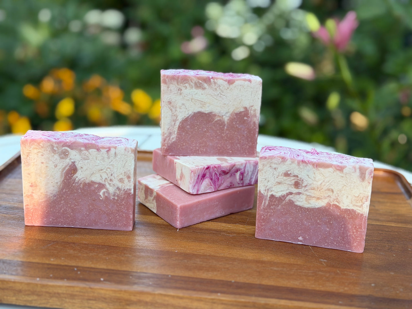 Pink Peony Tallow Soap/ Handmade Cold Process Soap