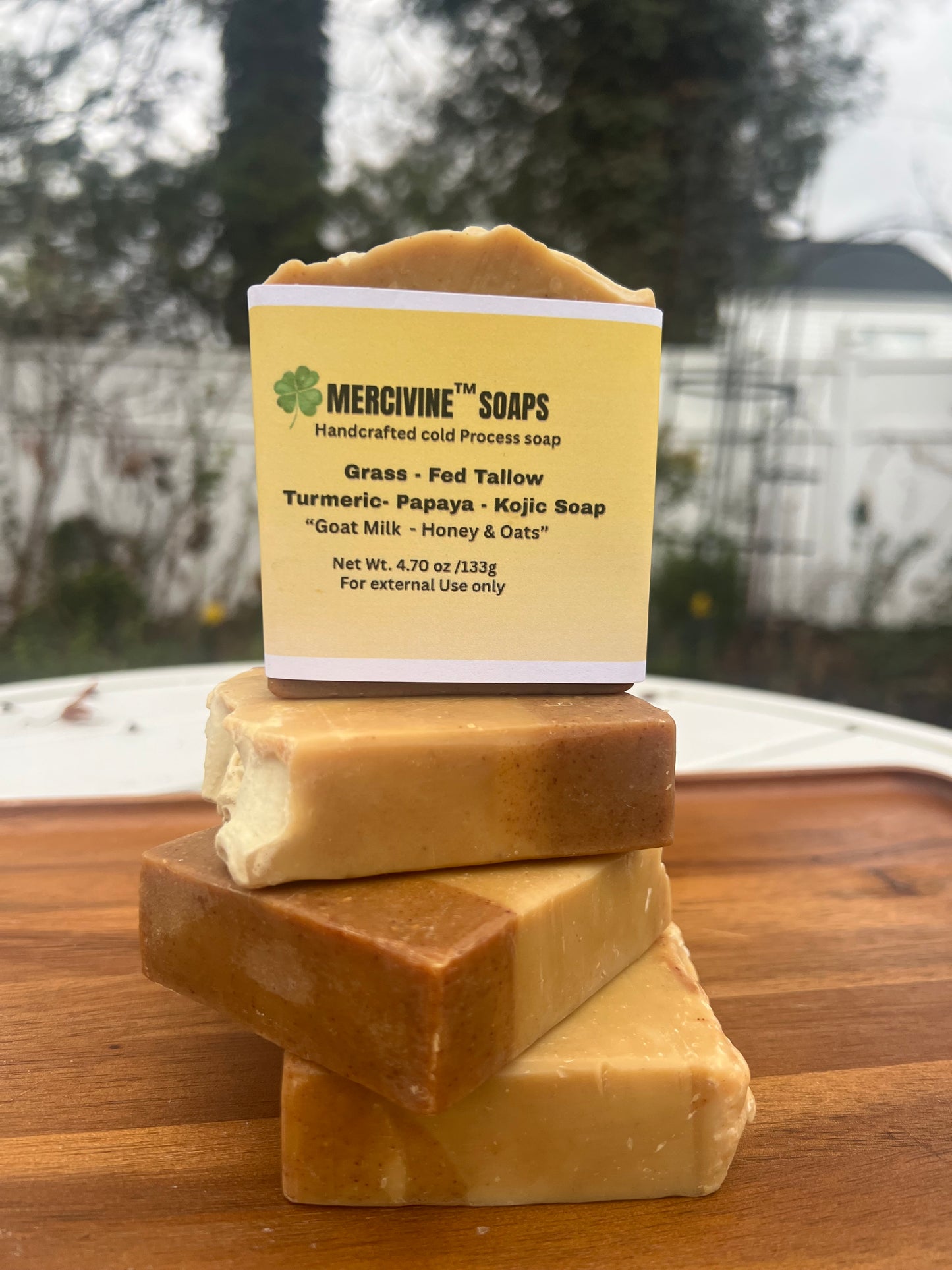 Mercivine Tallow. Turmeric. Papaya. Kojic Soap