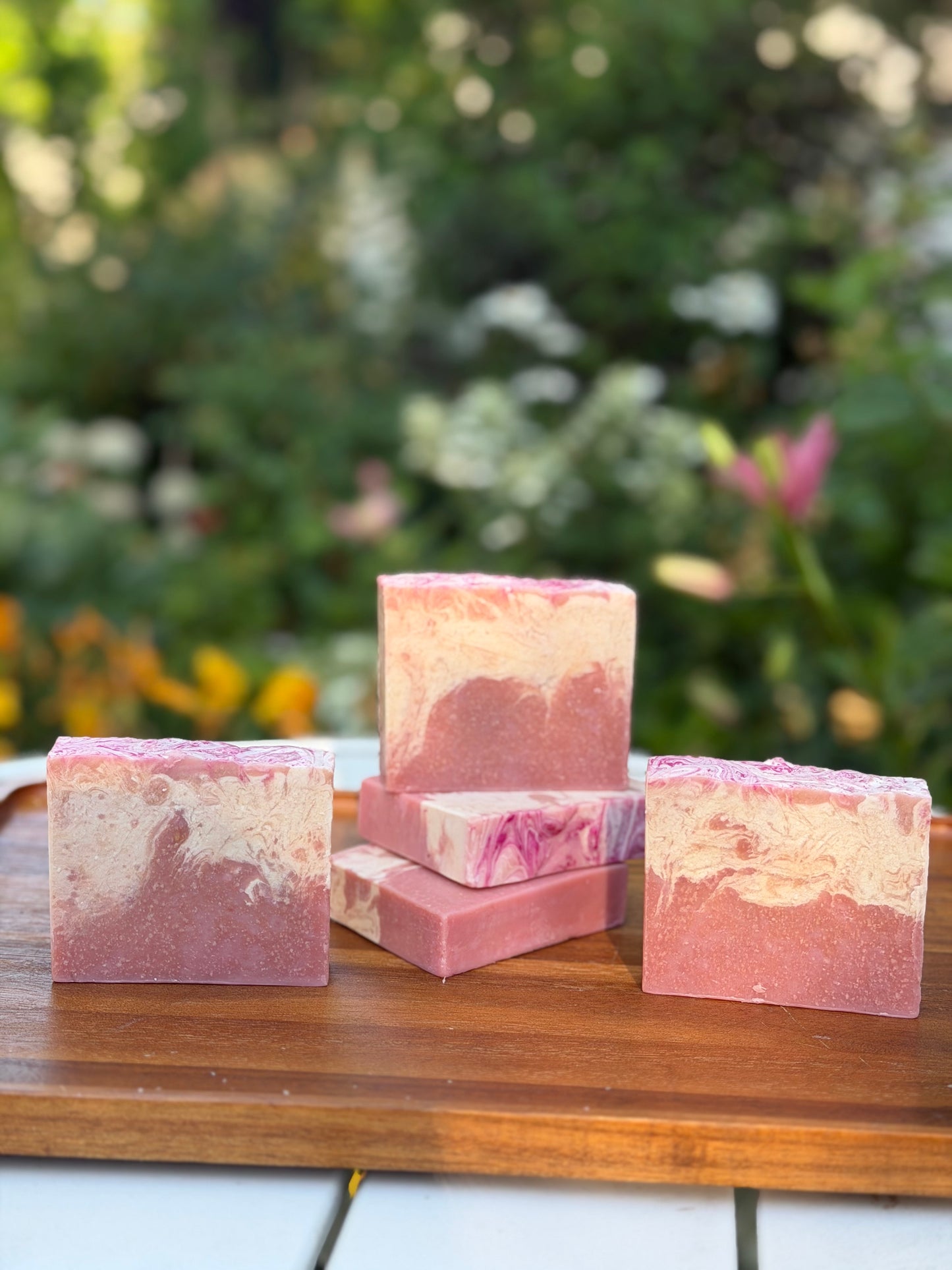 Pink Peony Tallow Soap/ Handmade Cold Process Soap