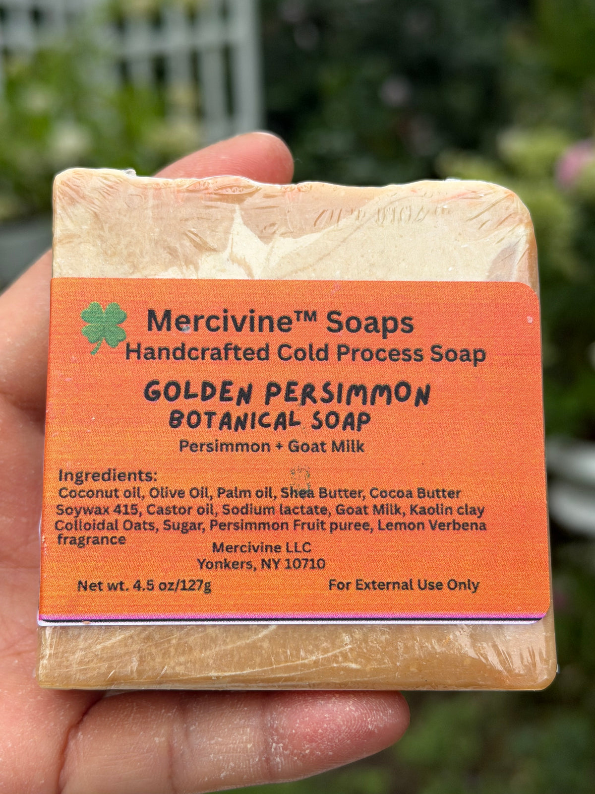GOLDEN PERSIMMON Botanical Soap/ Persimmon + Goat Milk