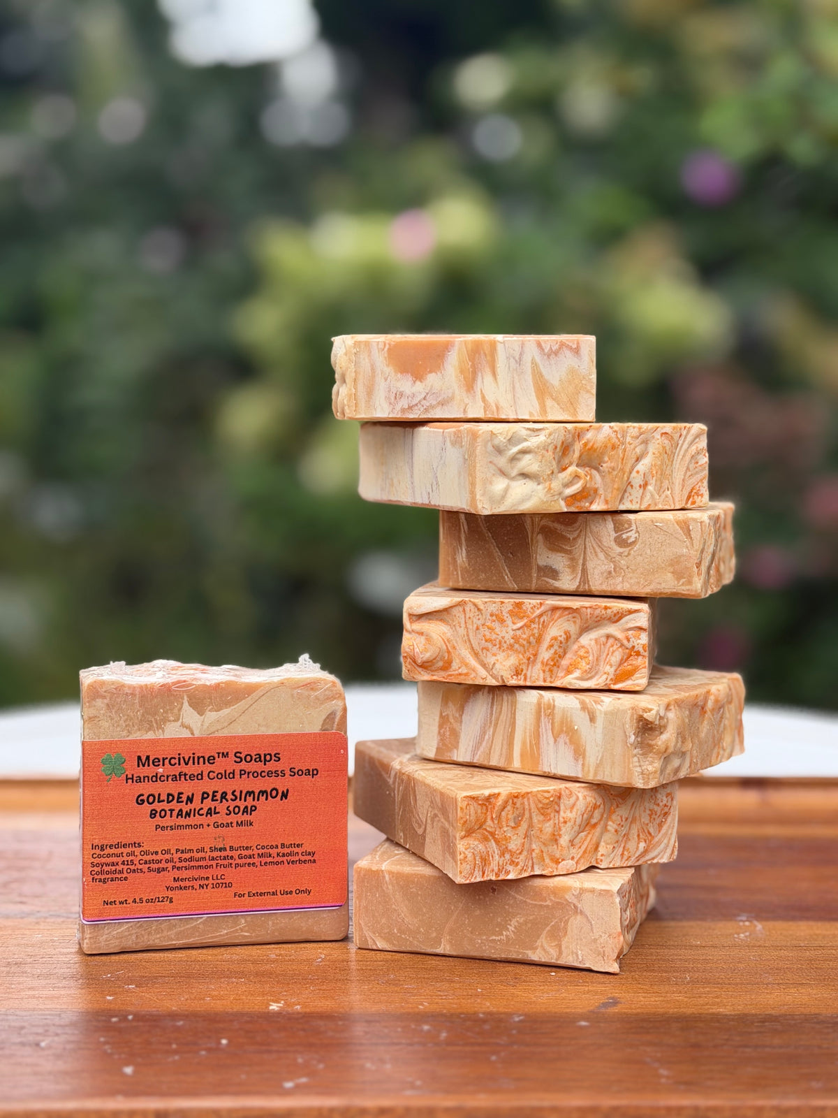 GOLDEN PERSIMMON Botanical Soap/ Persimmon + Goat Milk