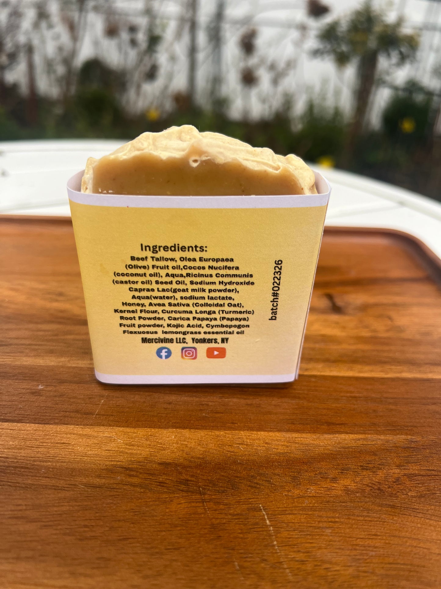 Mercivine Tallow. Turmeric. Papaya. Kojic Soap