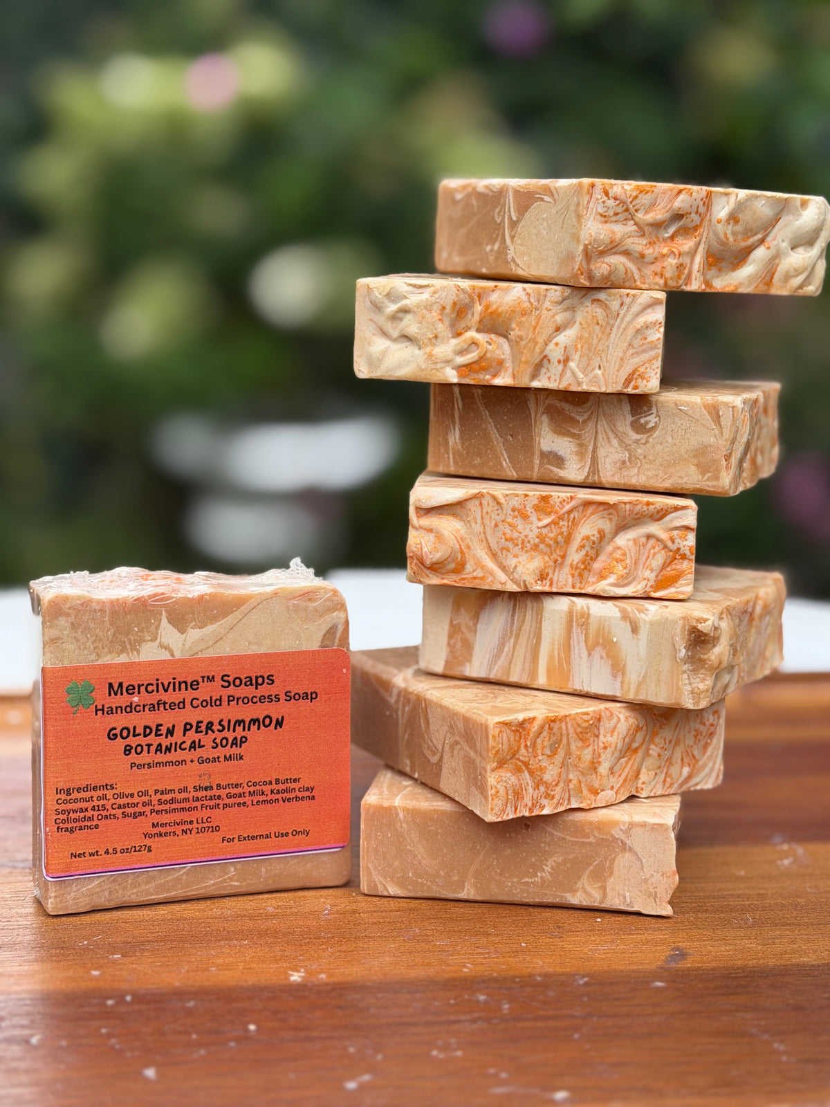 GOLDEN PERSIMMON Botanical Soap/ Persimmon + Goat Milk