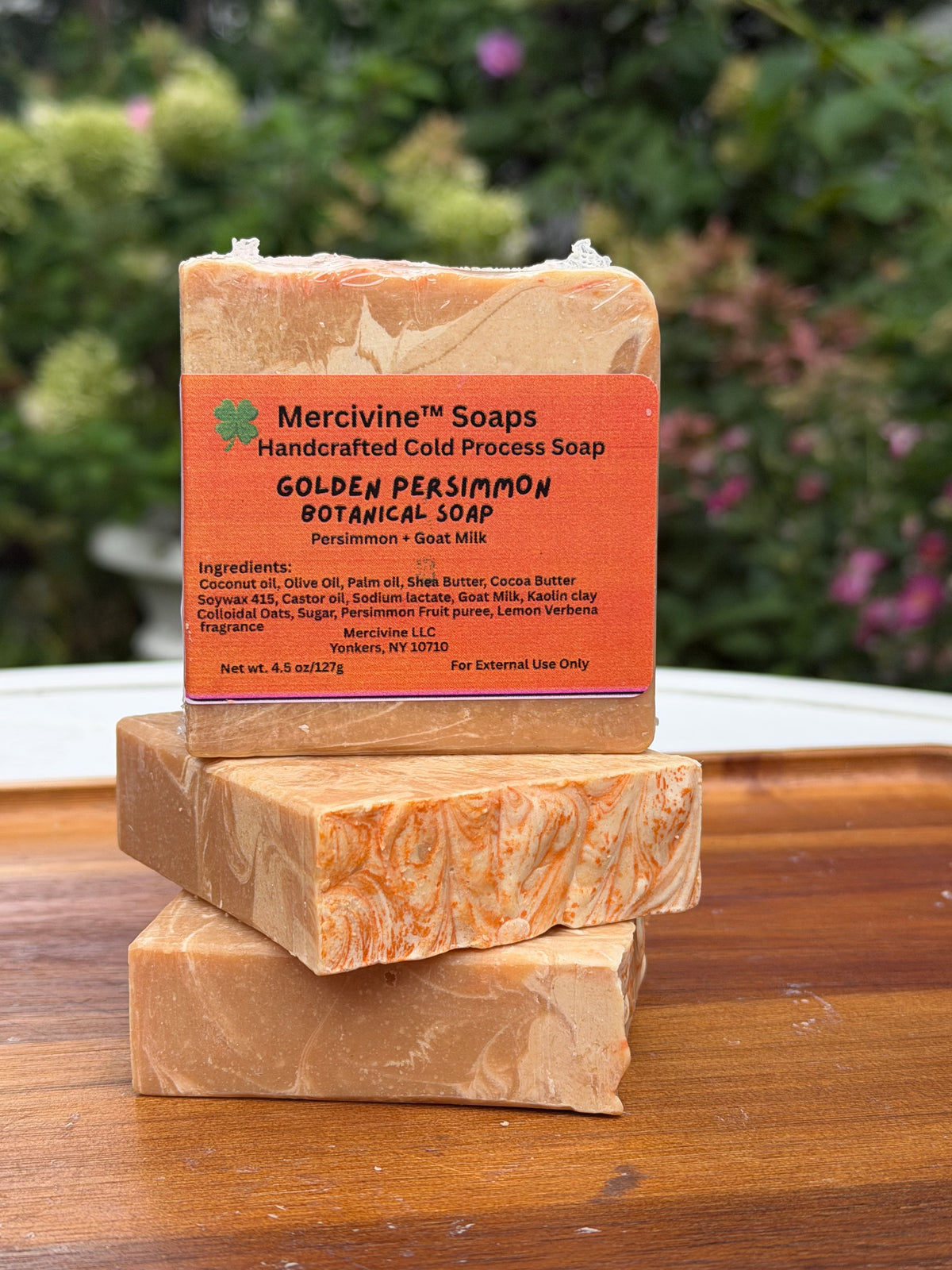 GOLDEN PERSIMMON Botanical Soap/ Persimmon + Goat Milk