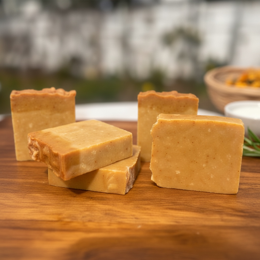 Bundle Sale: 5 Bars for $35 Golden Glow Tallow Soap  Goat Milk  (Tallow Milky Turmeric)
