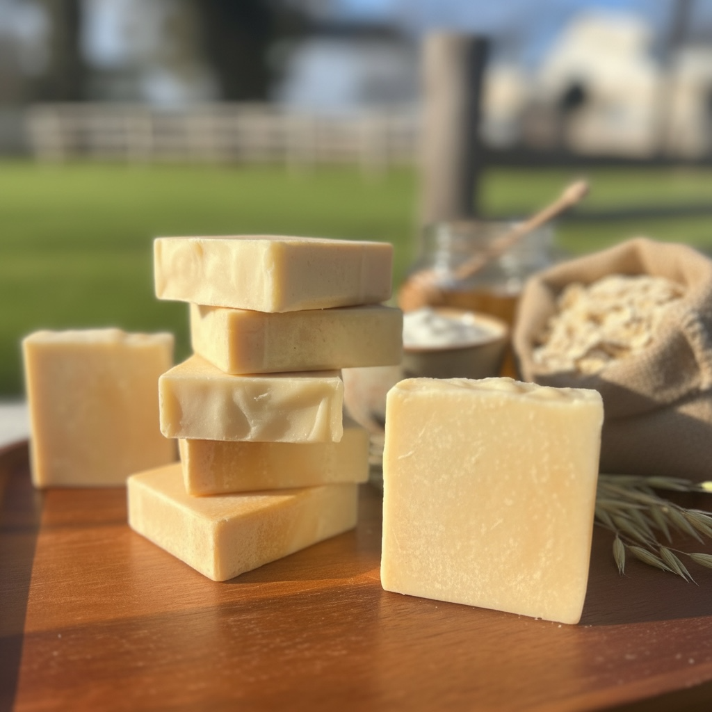 Grass-Fed Tallow Soap with Goat Milk, Oats & Honey