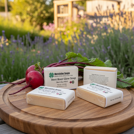 Bundle Sale: 3 Bars for $15 - Beet Root Glow Soap with Goat Milk