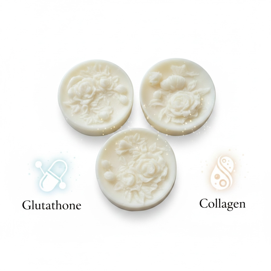 Bundle Sale: 5 Bars for $ 25 - LUMINOUS GLOW Glutathione Collagen Soap (Melt & Pour)