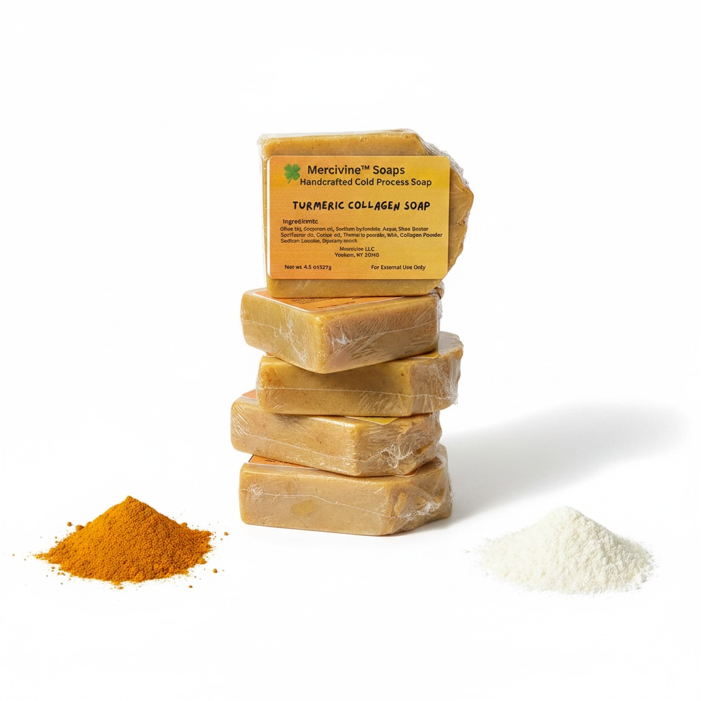 Bundle Sale: Turmeric Collagen Soap/ 5 Bars for $35