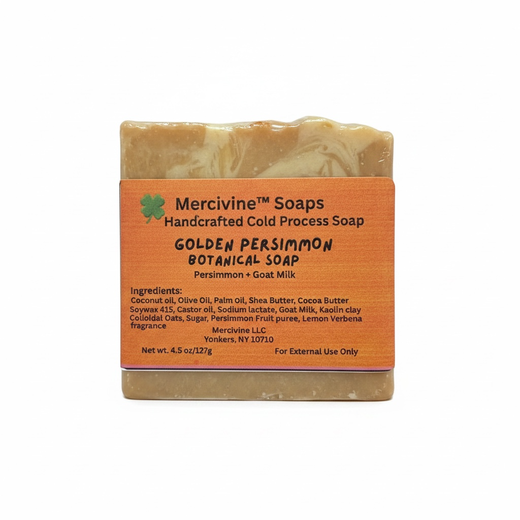 GOLDEN PERSIMMON Botanical Soap/ Persimmon + Goat Milk