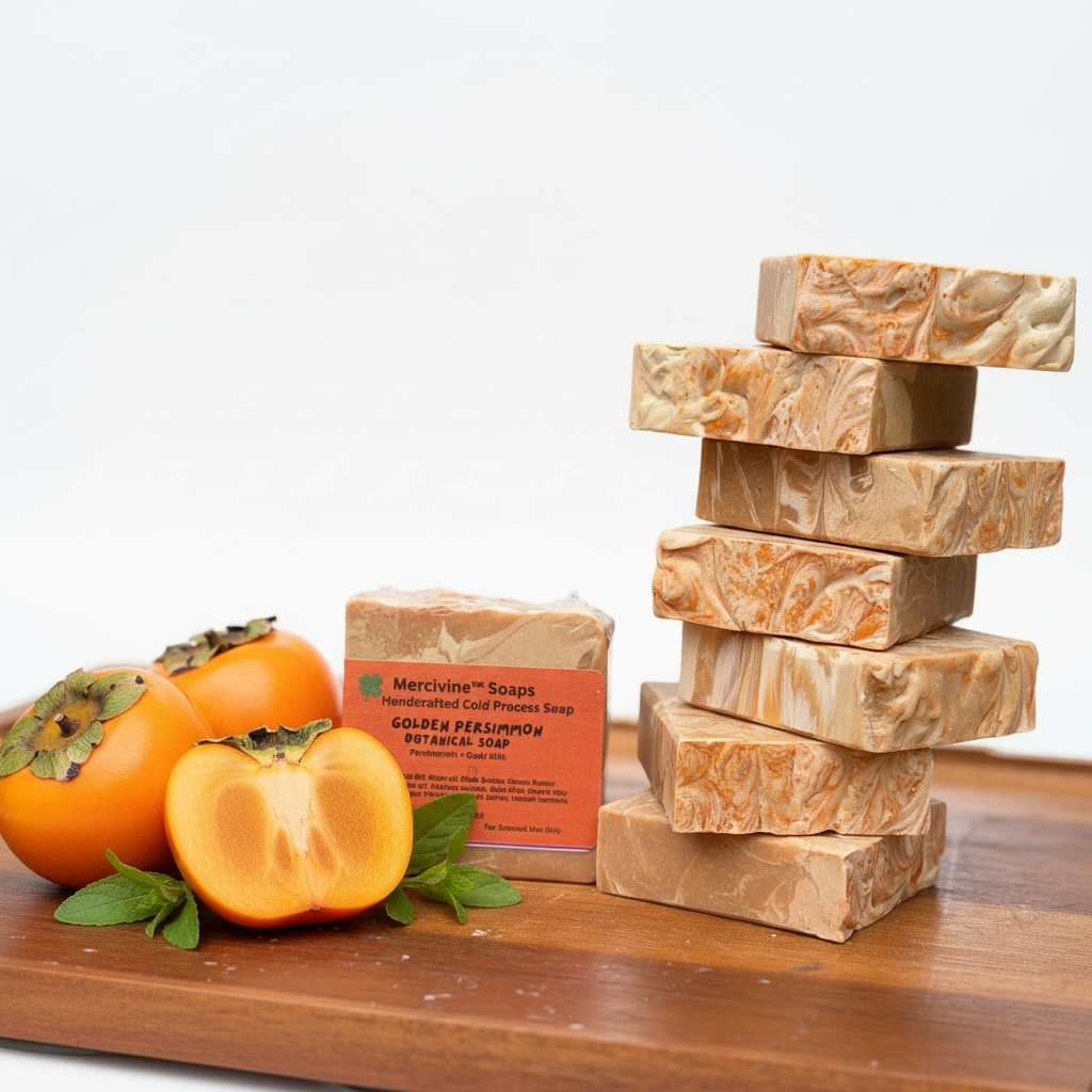 GOLDEN PERSIMMON Botanical Soap/ Persimmon + Goat Milk