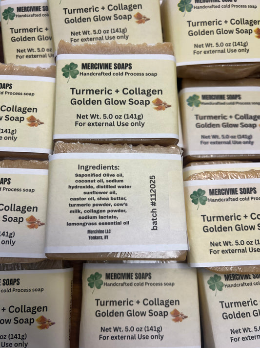 Turmeric & Collagen  Golden Glow Bar Soap